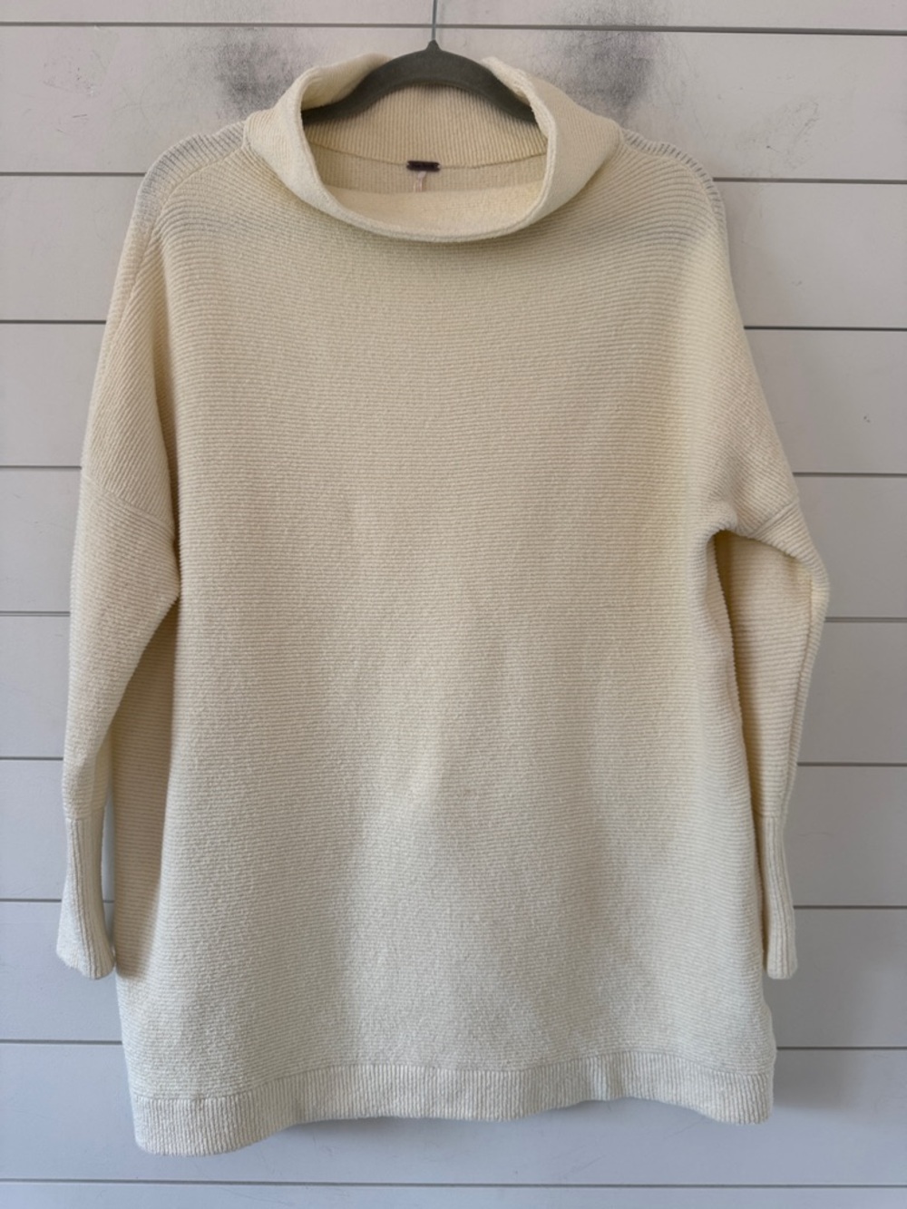 Free People Size S Free People Ottoman Slouchy Tunic Light Yellow oversized flaw - Picture 2 of 15